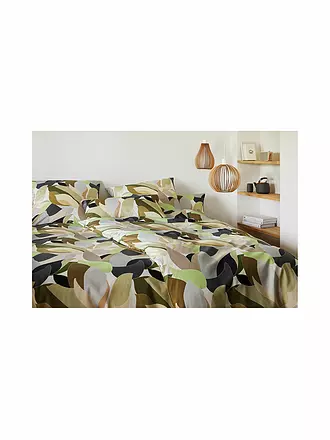 ELEGANTE | Satin-Bettwäsche 70x90cm/140x200cm NIGHT GARDEN Hellgruen | 